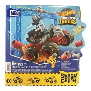 MEGA Hot Wheels Monster Trucks Bone Shaker Smash & Crash Crush Course Set 151pc